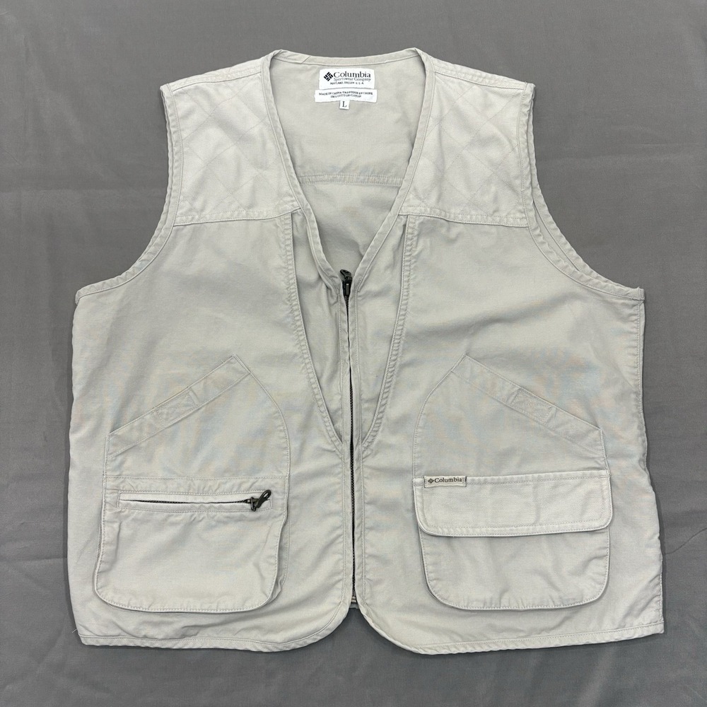 Vintage Columbia Sportswear Company Men's Utility Vest Size L Fishing Hunting